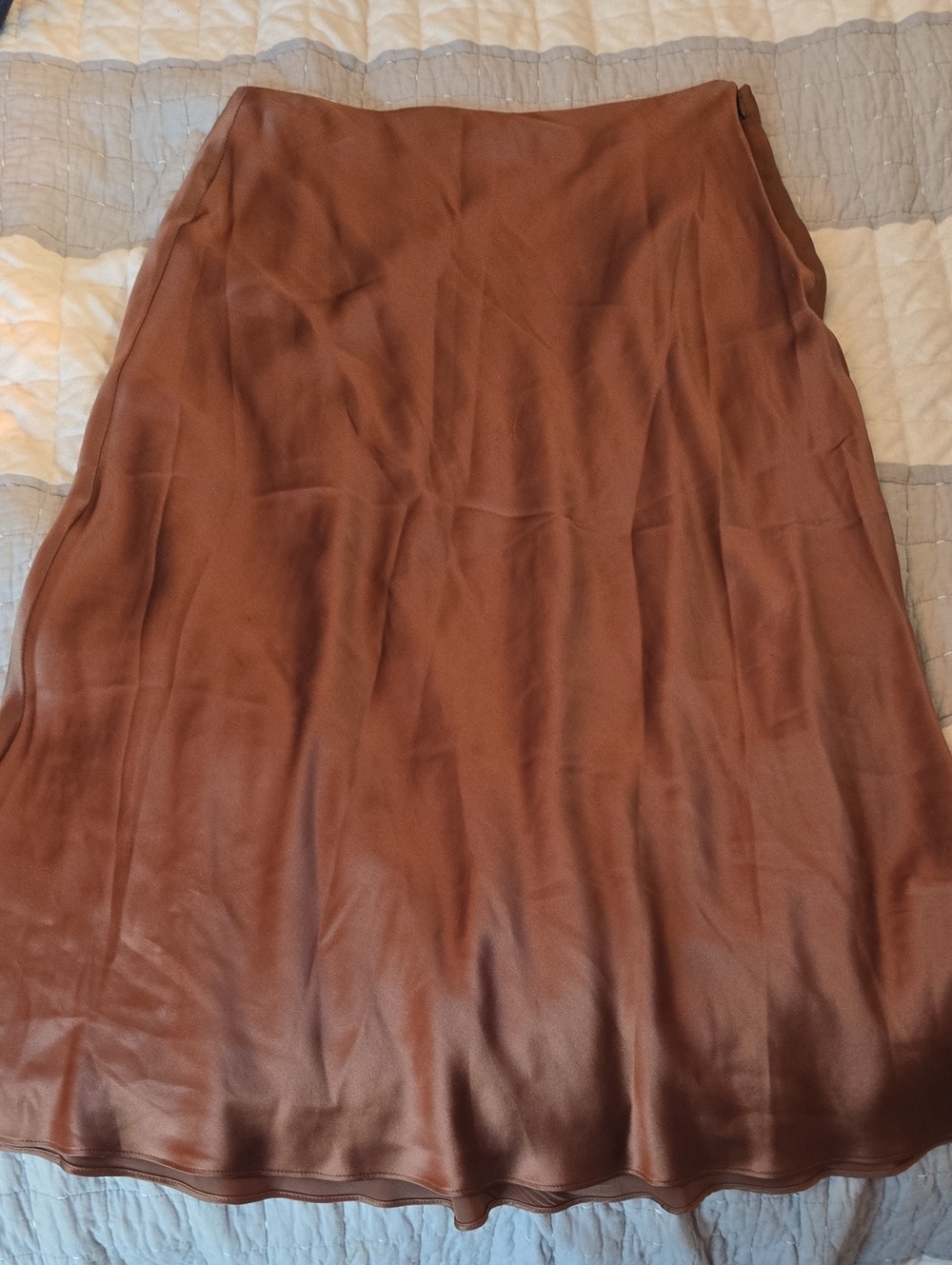 Amanda Uprichard Chocolate Brown Silk Skirt
